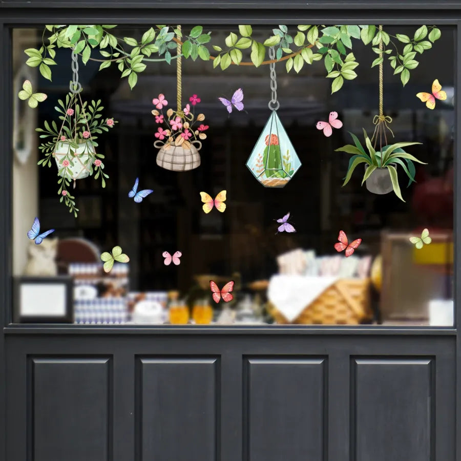 Florenza™ - Florale Fenstersticker für eine frische Frühlingsverwandlung (3 zum Preis von 2)