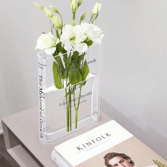 Florenza™ – Transparente Buchvase für elegante Dekorationen (50 % Rabatt)
