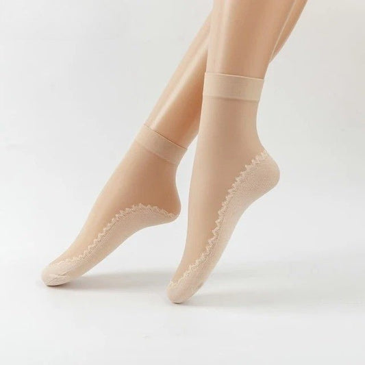 Feeluxe™ – Seidige, rutschfeste Baumwollsocken (5+5 Gratis)