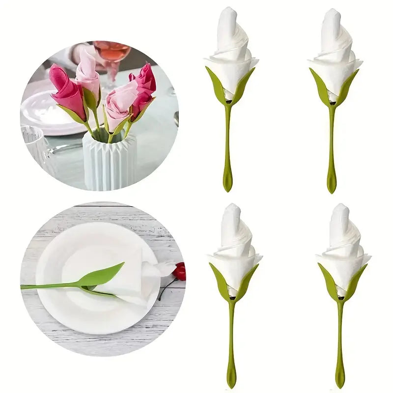 Florenza™ – Servietten zu eleganten Blumen rollen (2 Stk.)