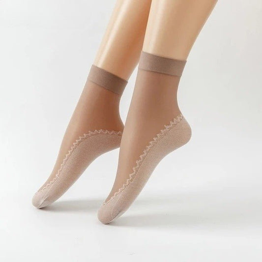 Feeluxe™ – Seidige, rutschfeste Baumwollsocken (5+5 Gratis)
