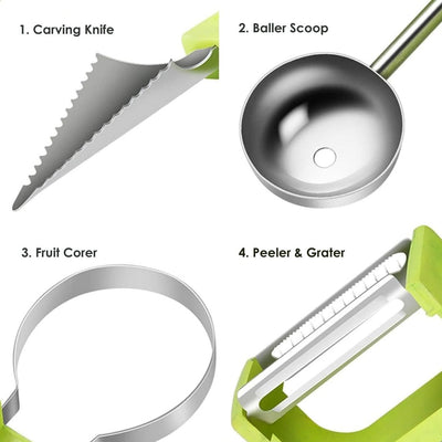 Culinara™ – 4-in-1 Obstschneider für eindrucksvolle & leckere Kreationen (50 % Rabatt)