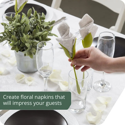 Florenza™ – Servietten zu eleganten Blumen rollen (2 Stk.)