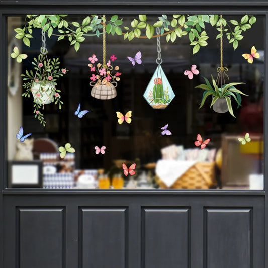 Florenza™ - Florale Fenstersticker für eine frische Frühlingsverwandlung (3 zum Preis von 2)
