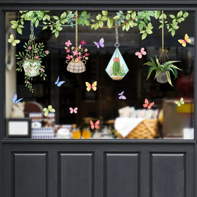 Florenza™ - Florale Fenstersticker für eine frische Frühlingsverwandlung (3 zum Preis von 2)