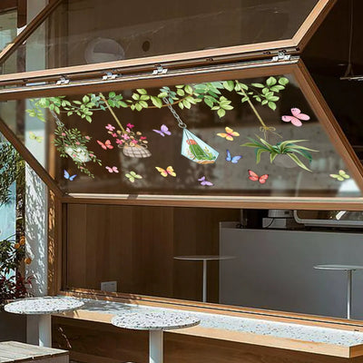 Florenza™ - Florale Fenstersticker für eine frische Frühlingsverwandlung (3 zum Preis von 2)