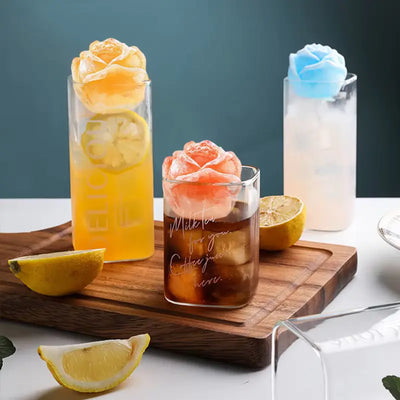 Florenza™ – 3D Rosenform-Eiswürfelformen für stilvolle Drinks (2+1 Gratis)