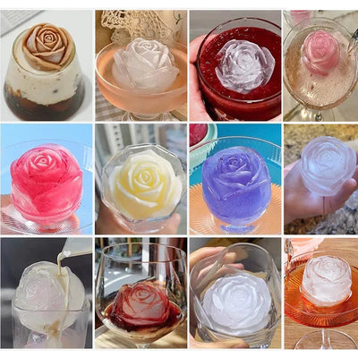 Florenza™ – 3D Rosenform-Eiswürfelformen für stilvolle Drinks (2+1 Gratis)