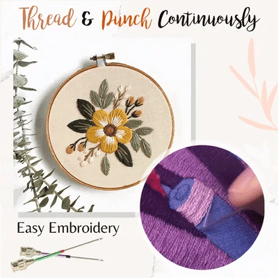 Maybloom™ – Punch-Needle-Set für atemberaubende Blumenstickerei (50 % Rabatt)