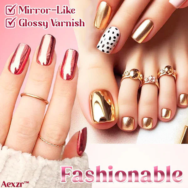 Aexzr™ – Metallischer Spiegel-Nagellack für Hochglanz (2+1 Gratis)